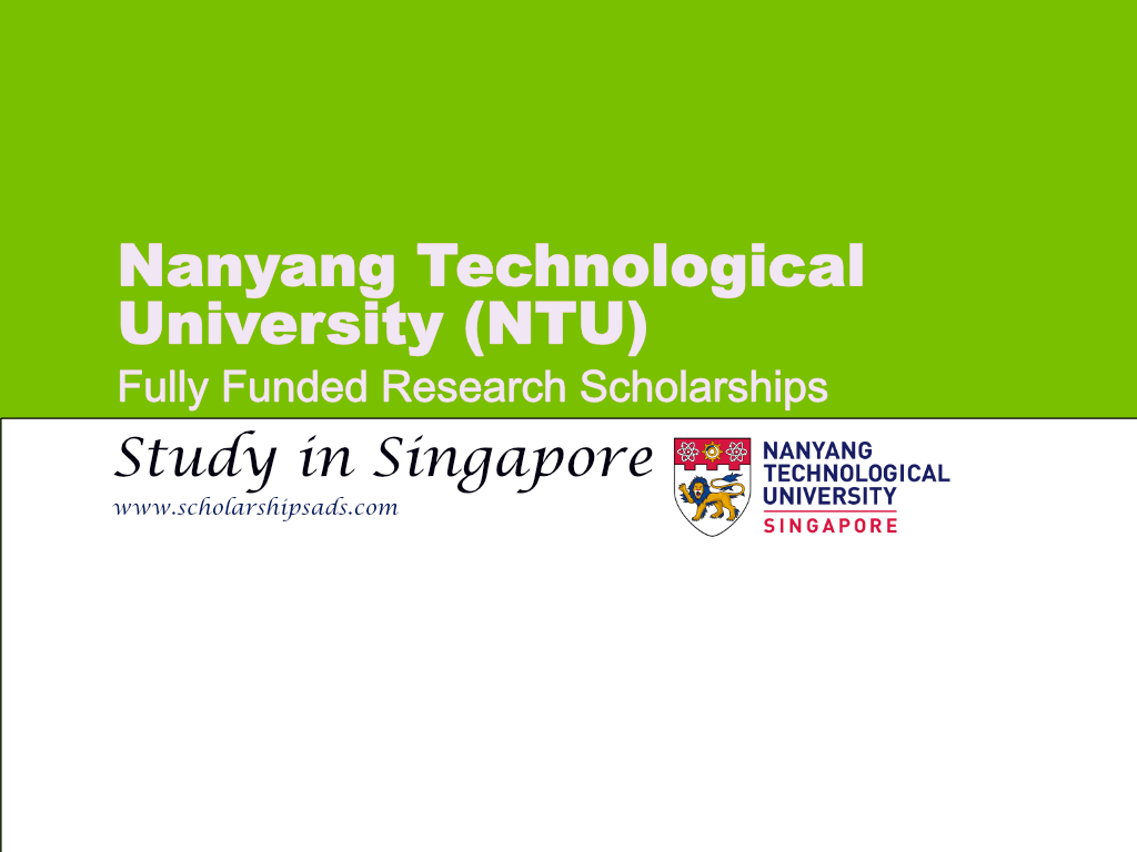 NTU Research Scholarship, Singapore. (Fully Funded) - Bursaries Room