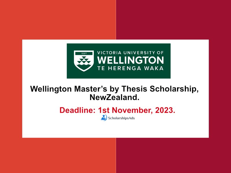 masters by thesis scholarship vuw