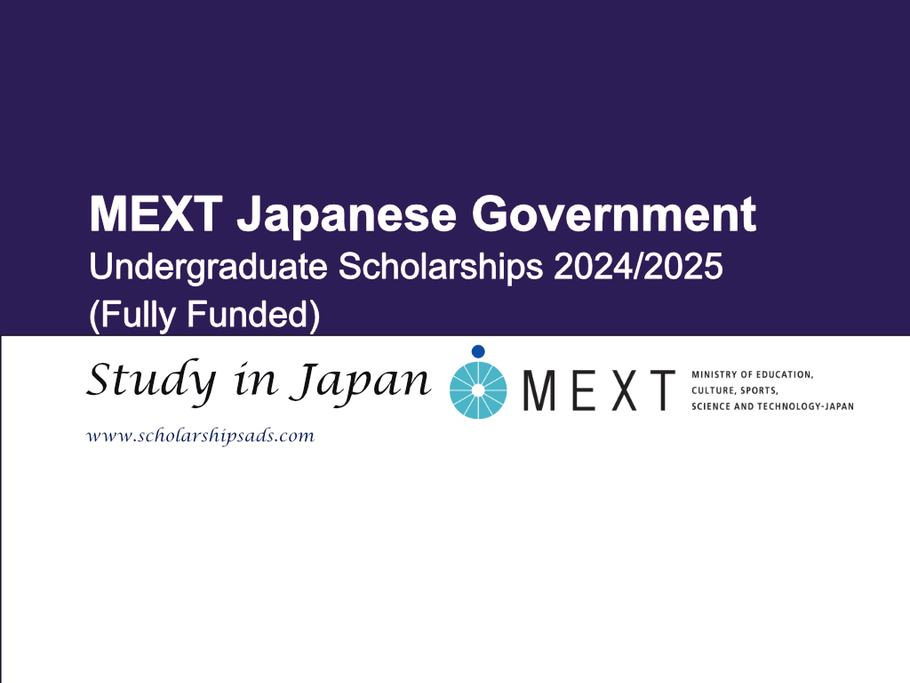 MEXT Japanese Government Undergraduate Scholarships 2024 (Fully Funded