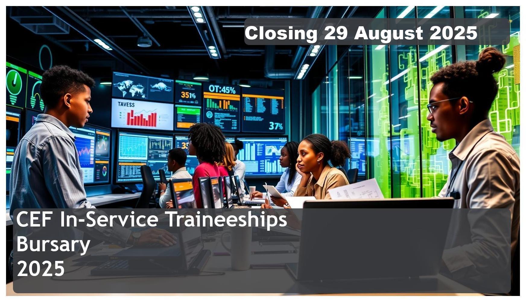 **CEF In-Service Traineeships Bursary 2025 – Closing Date: 29 August 2025 – Apply Now!**