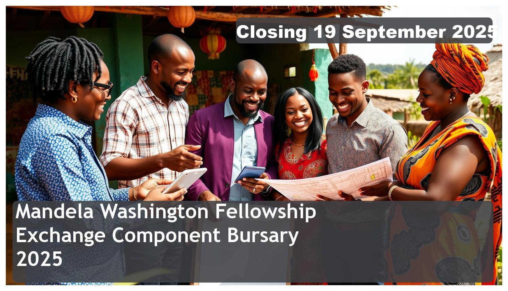 Mandela Washington Fellowship 2026 Reciprocal Exchange Component Bursary – Closing Date: 19 September 2025 – Apply Now!