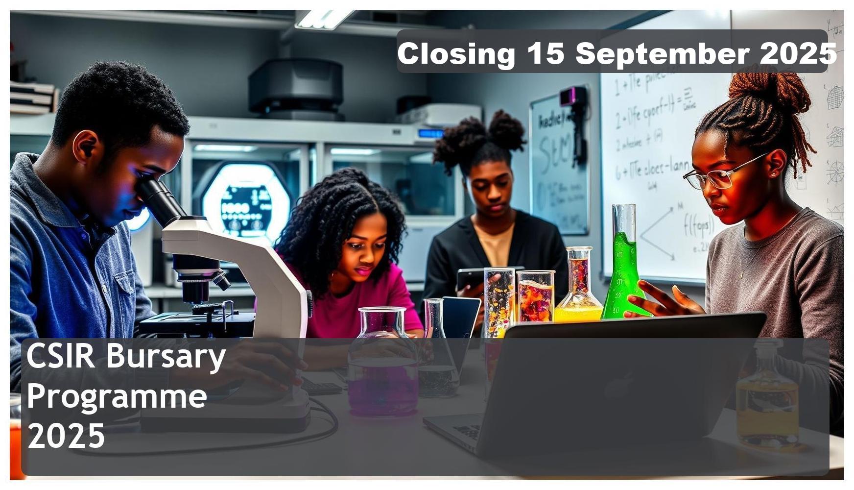 CSIR Bursary Programme 2026 – Closing Date: 15 September 2025 Get Funded!