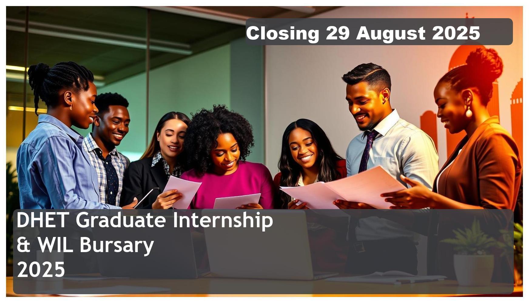 DHET Graduate Internship & WIL Bursary 2025 – Closing Date: 29 August 2025 Apply Now
