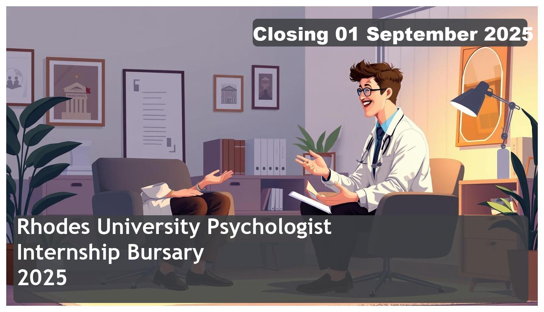Rhodes University Psychologist Internship Bursary 2025 – Closing Date: 01 September 2025 Apply Now