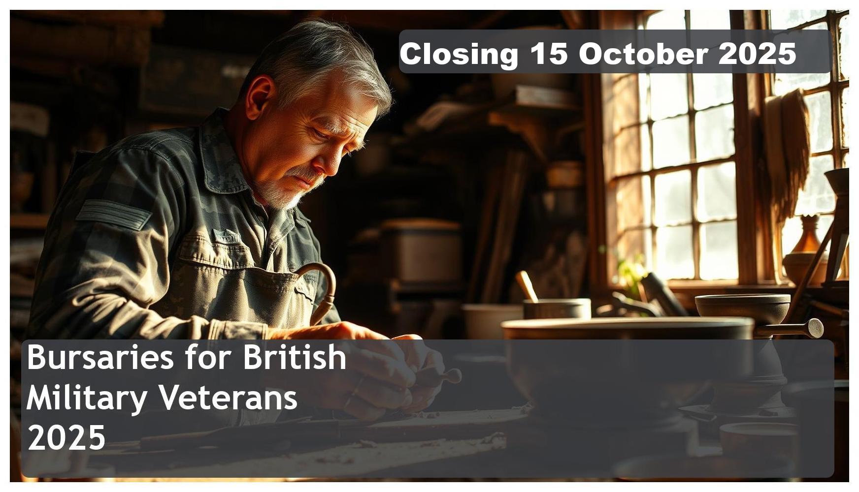 Heritage Crafts Military Veterans Bursary 2026 – Closing Date: 29 August 2026 – Apply Today!