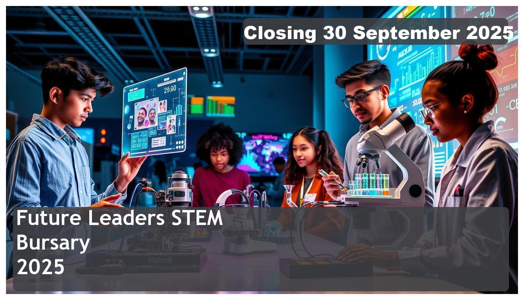 Future Leaders STEM Bursary 2026 – Closing Date: 30 September 2025 – Apply Now!