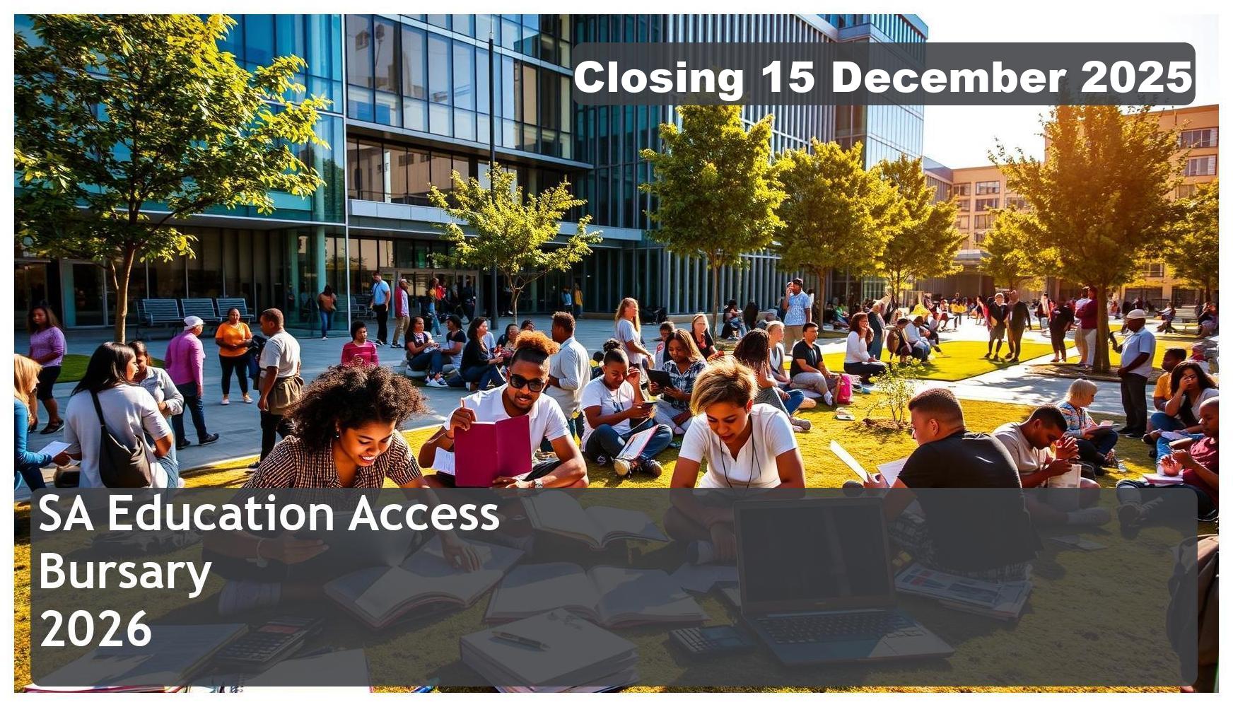 SA Education Access Bursary 2026 – Closing Date: 15 December 2025 Apply Now!