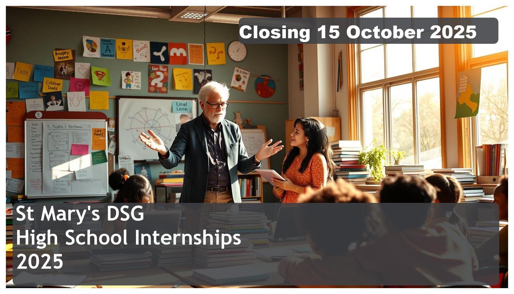 St Mary’s DSG Kloof Bursary for PGCE Internship 2026 – Closing Date: 22 August 2025 – Apply!