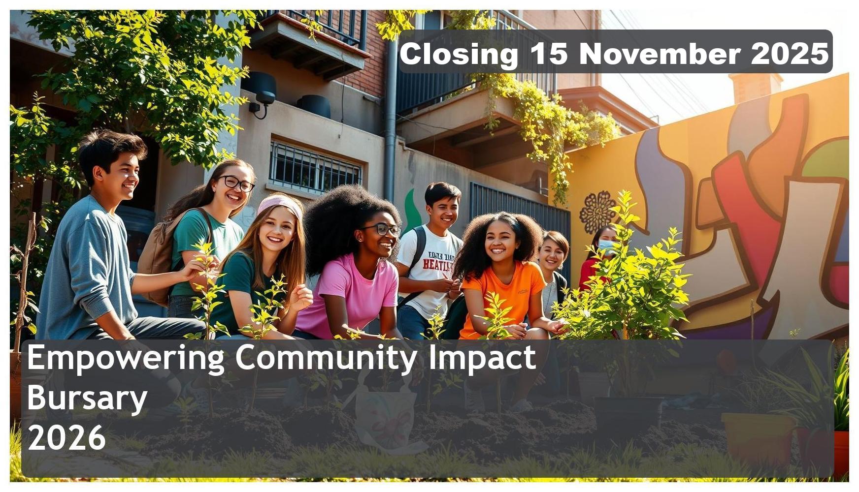 Community Impact Bursary 2026 – Closing Date: 15 November 2025 Apply Now!