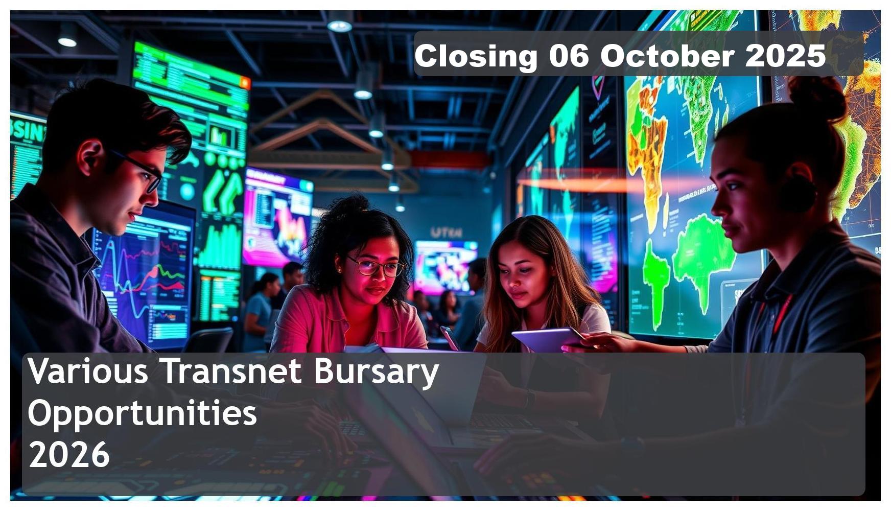 **Transnet Bursary 2026 – Closing Date: 06 October 2025 – Apply Now!**