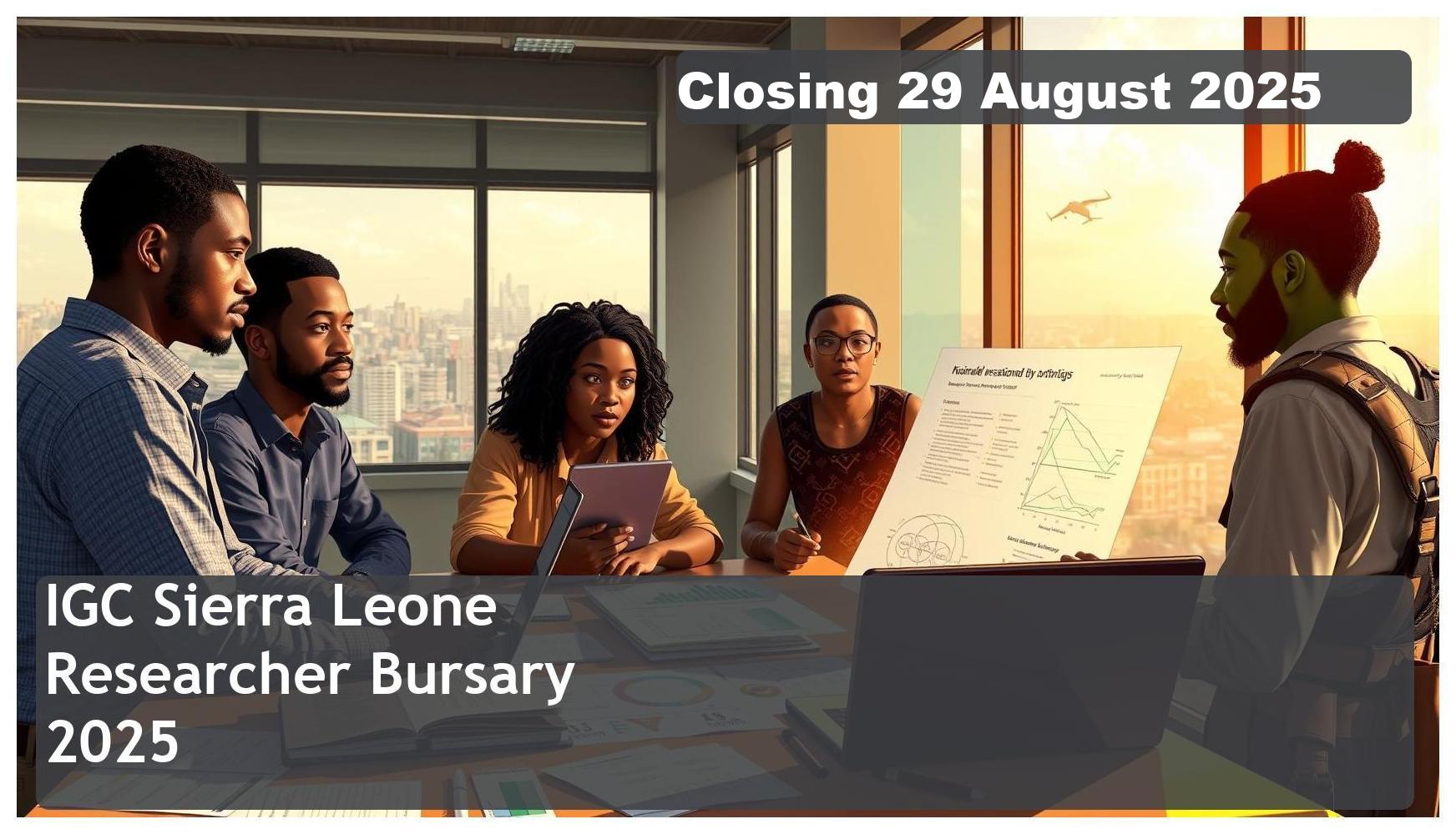 IGC Sierra Leone Researcher Bursary 2025 – Closing Date: 29 August 2025 – Funding Your Future!