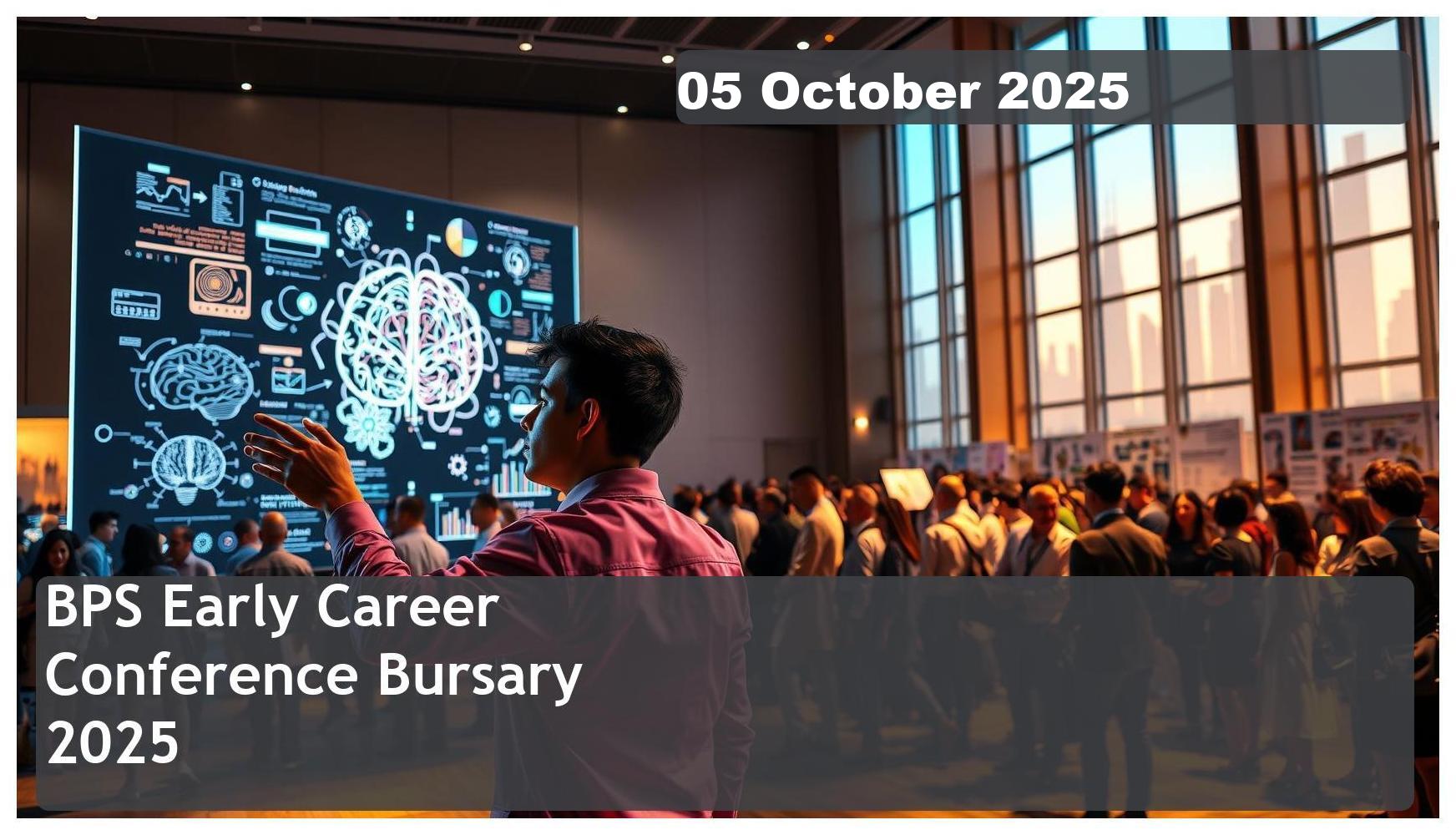 BPS Early Career Conference Bursary 2025 – Closing Date: 05 October 2025, Apply Now!
