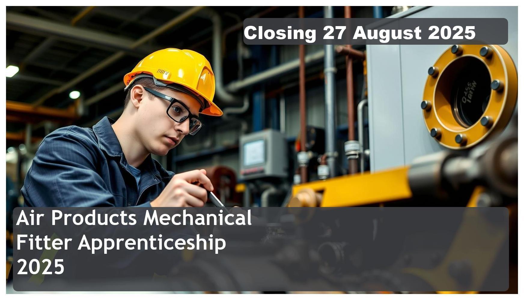 Air Products Mechanical Fitter Apprenticeship 2025 – Closing Date: 27 August 2025 – Apply Now!