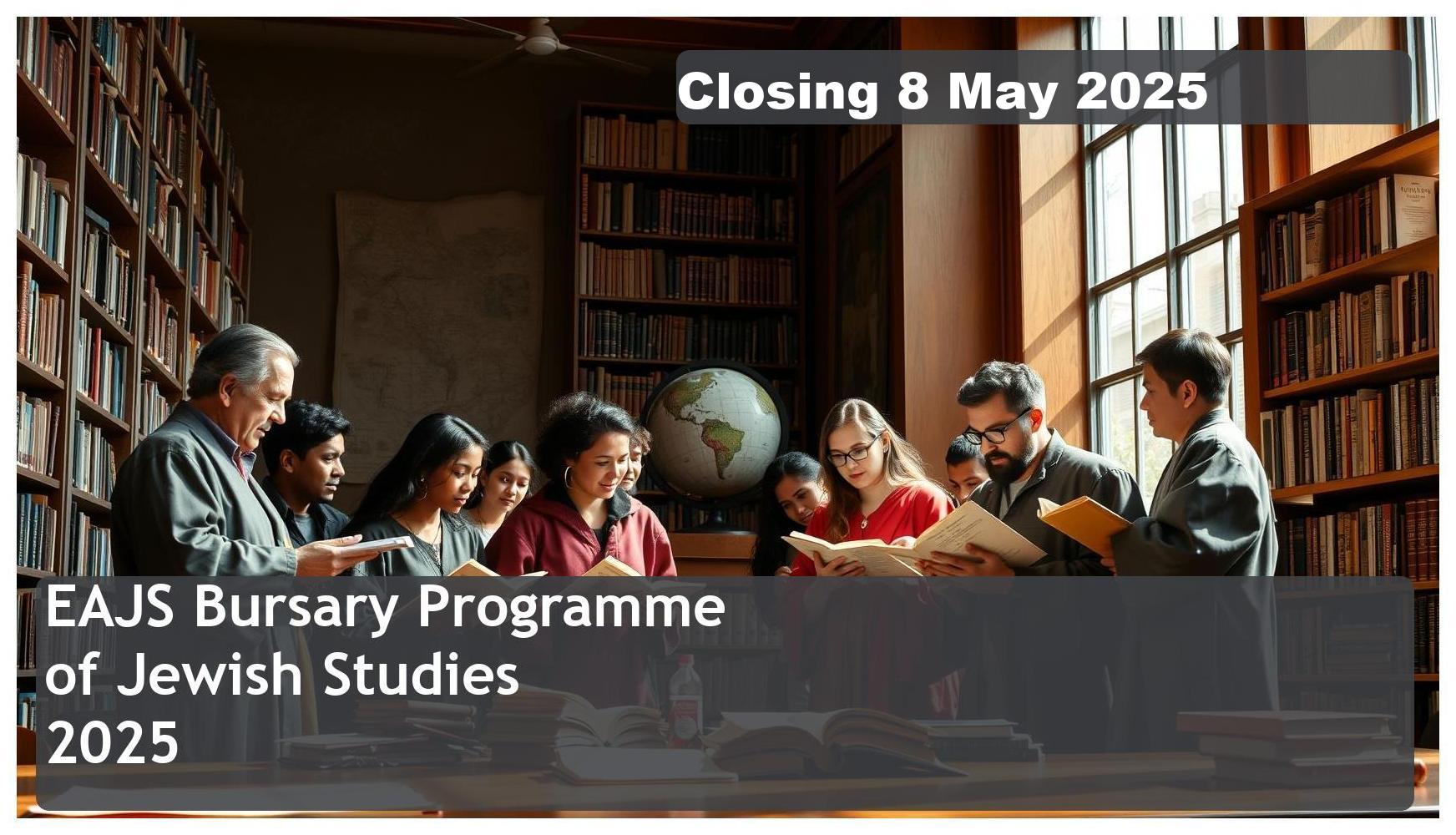 EAJS Bursary Programme for World Congress of Jewish Studies 2025 – Closing Date: 8 May 2025 – Apply!