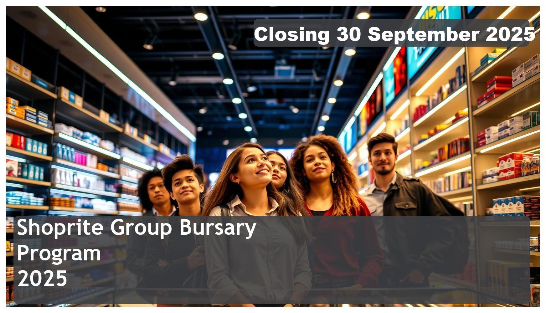 Shoprite Group Bursary 2025 – Closing Date: 30 September 2025 – Don’t Miss Out!