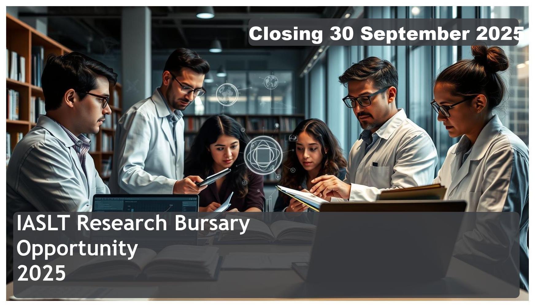 IASLT Research Bursary 2025 – Closing Date: 30 September 2025 – Get Funded