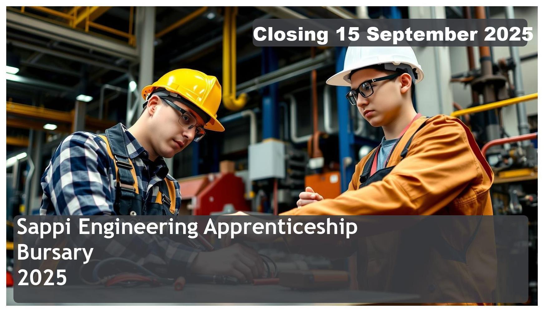 Sappi Engineering Apprenticeship Bursary 2025 – Closing Date: 15 September 2025 Apply Now
