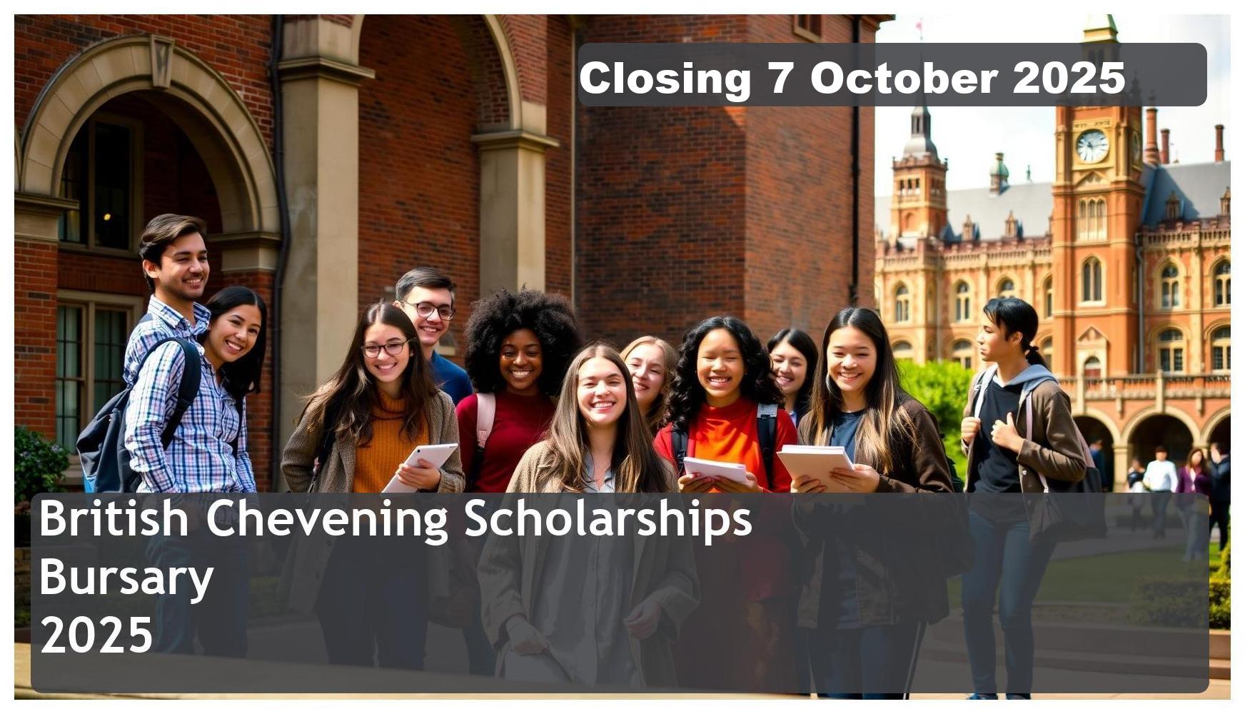 British Chevening Scholarships Bursary 2026 – Closing Date: 7 October 2025 Apply Now!