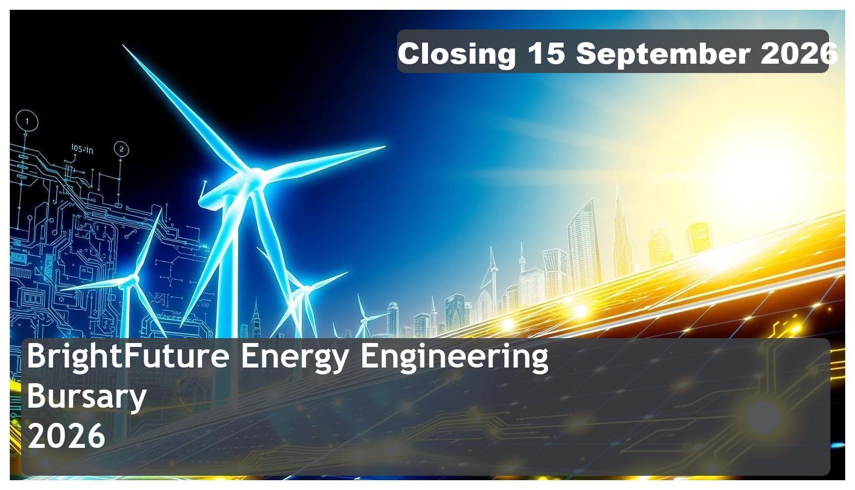 BrightFuture Energy Engineering Bursary 2026 – Closing Date: 15 September 2026 – Apply Now!