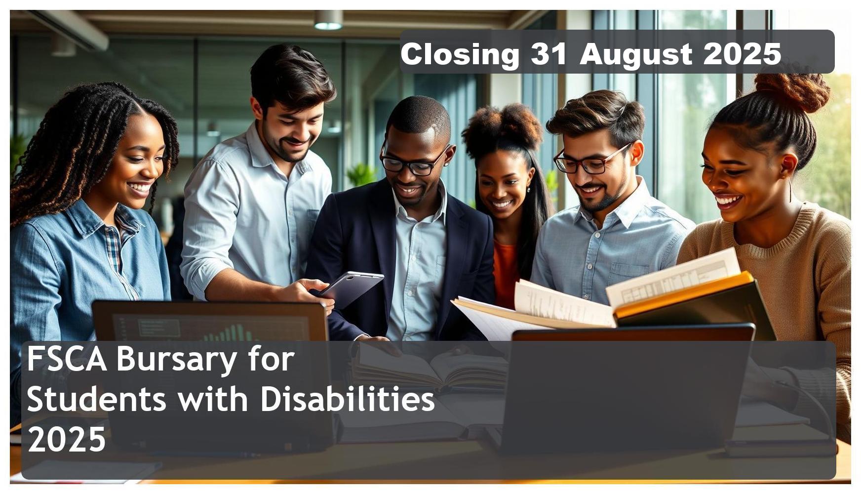 FSCA Bursary for Students with Disabilities 2025 – Closing Date: 31 August 2025 – Apply Now!