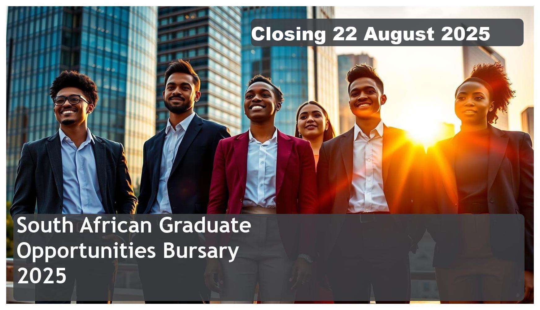 South African Graduate Opportunities Bursary 2025 – Closing Date: 22 August 2025 Apply Now