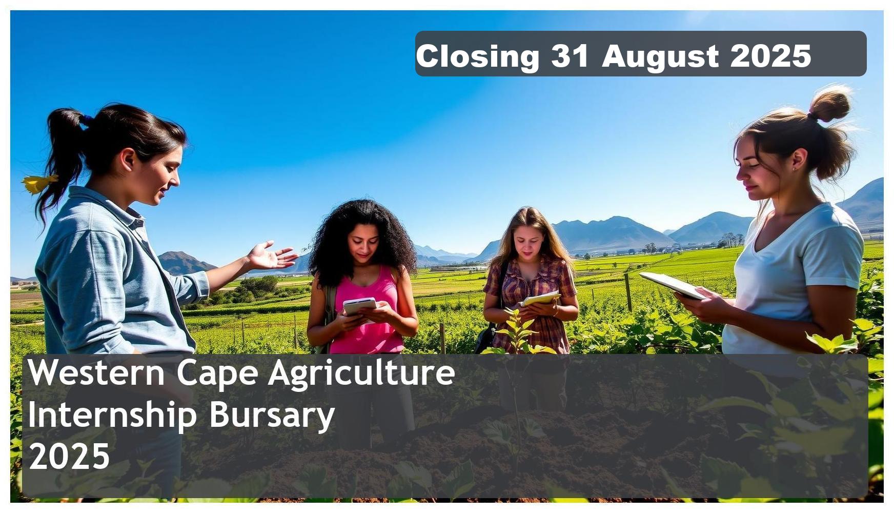 Western Cape Agriculture Internship Bursary 2025 – Closing Date: 31 August 2025 – Apply Now