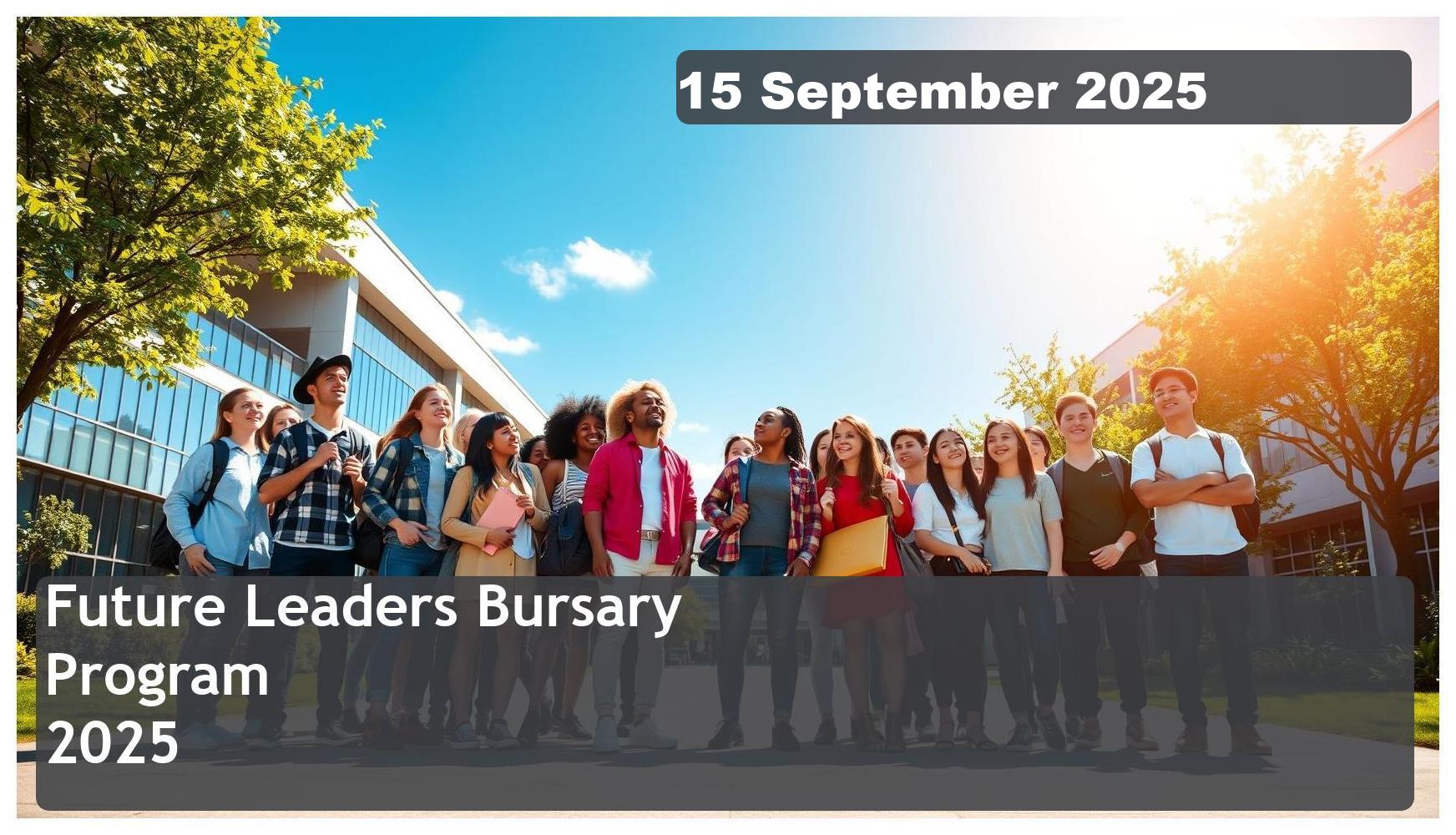 Future Leaders Bursary 2025 – Closing Date: 15 September 2025 – Apply Now!