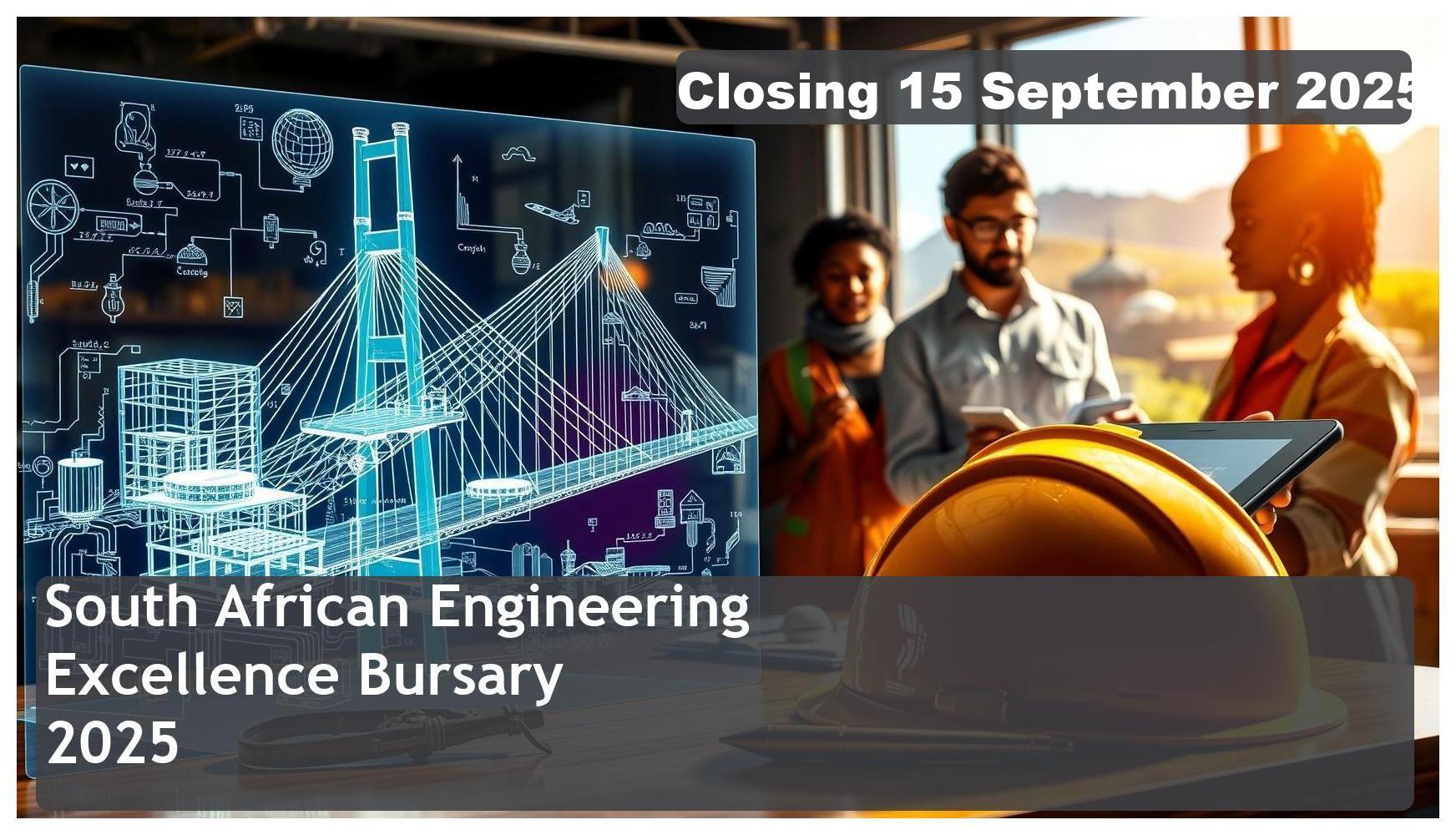 **South African Engineering Excellence Bursary 2025 – Closing Date: 15 September 2025 Apply Now**