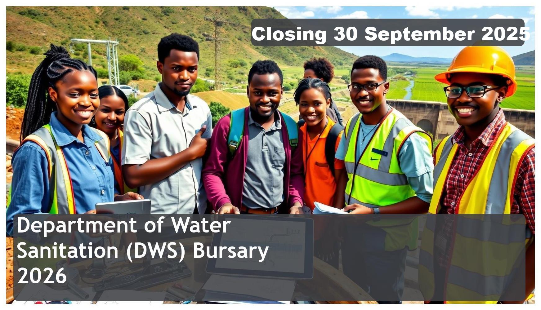 Department of Water and Sanitation (DWS) Bursary 2026 – Closing Date: 30 September 2025 Apply Now