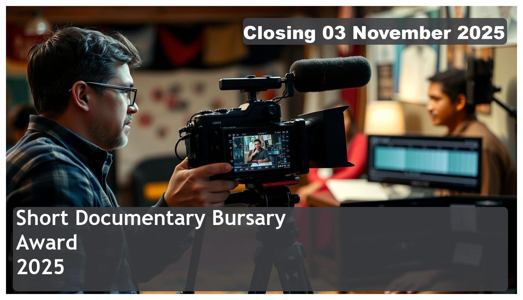 Short Documentary Bursary Award 2025 – Closing Date: 03 November 2025 – Apply Now!