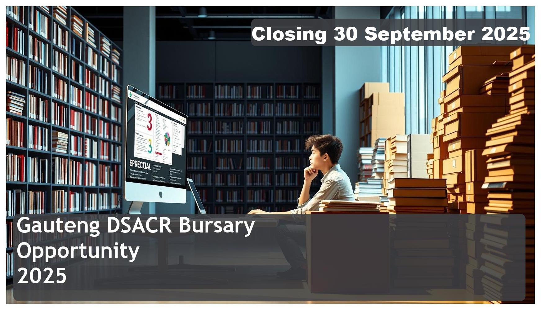 Gauteng DSACR Bursary 2026 – Closing Date: 30 September 2025 – Apply Now!