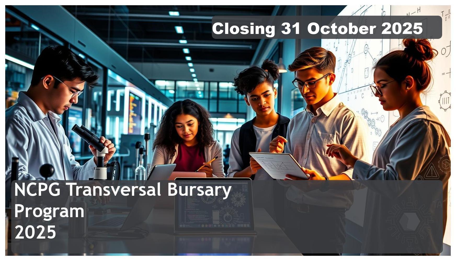 NCPG Transversal Bursary 2026 – Closing Date: 31 October 2025 – Apply Now!