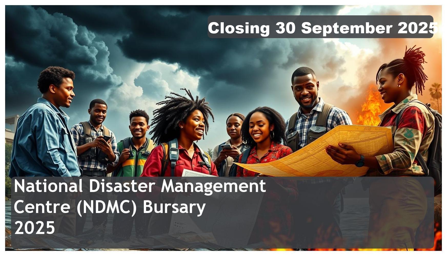 National Disaster Management Centre (NDMC) Bursary 2026 – Closing Date: 30 September 2025 Apply Now!