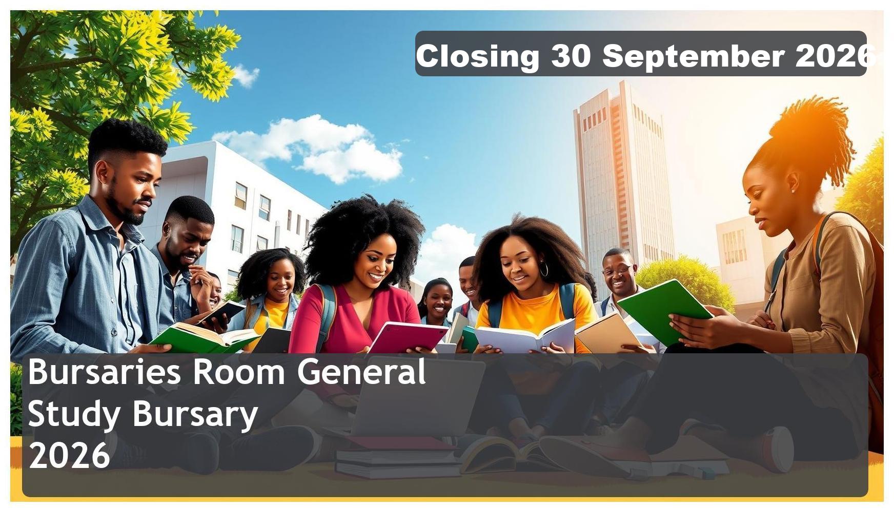 Bursaries Room General Study Bursary 2026 – Closing Date: 30 September 2026 Apply Now