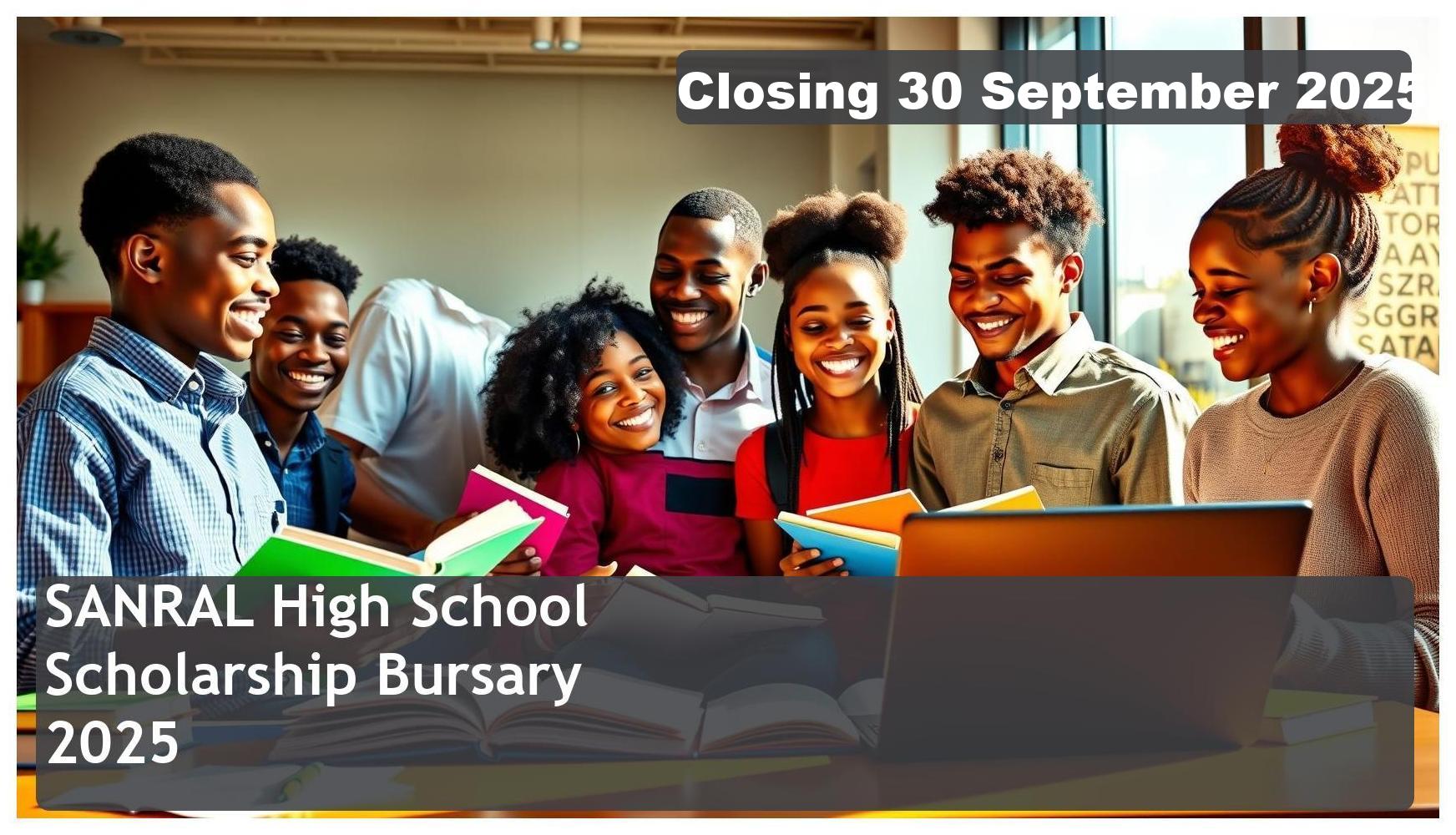 SANRAL High School Scholarship Bursary 2026 – Closing Date: 30 September 2025 Apply Now!