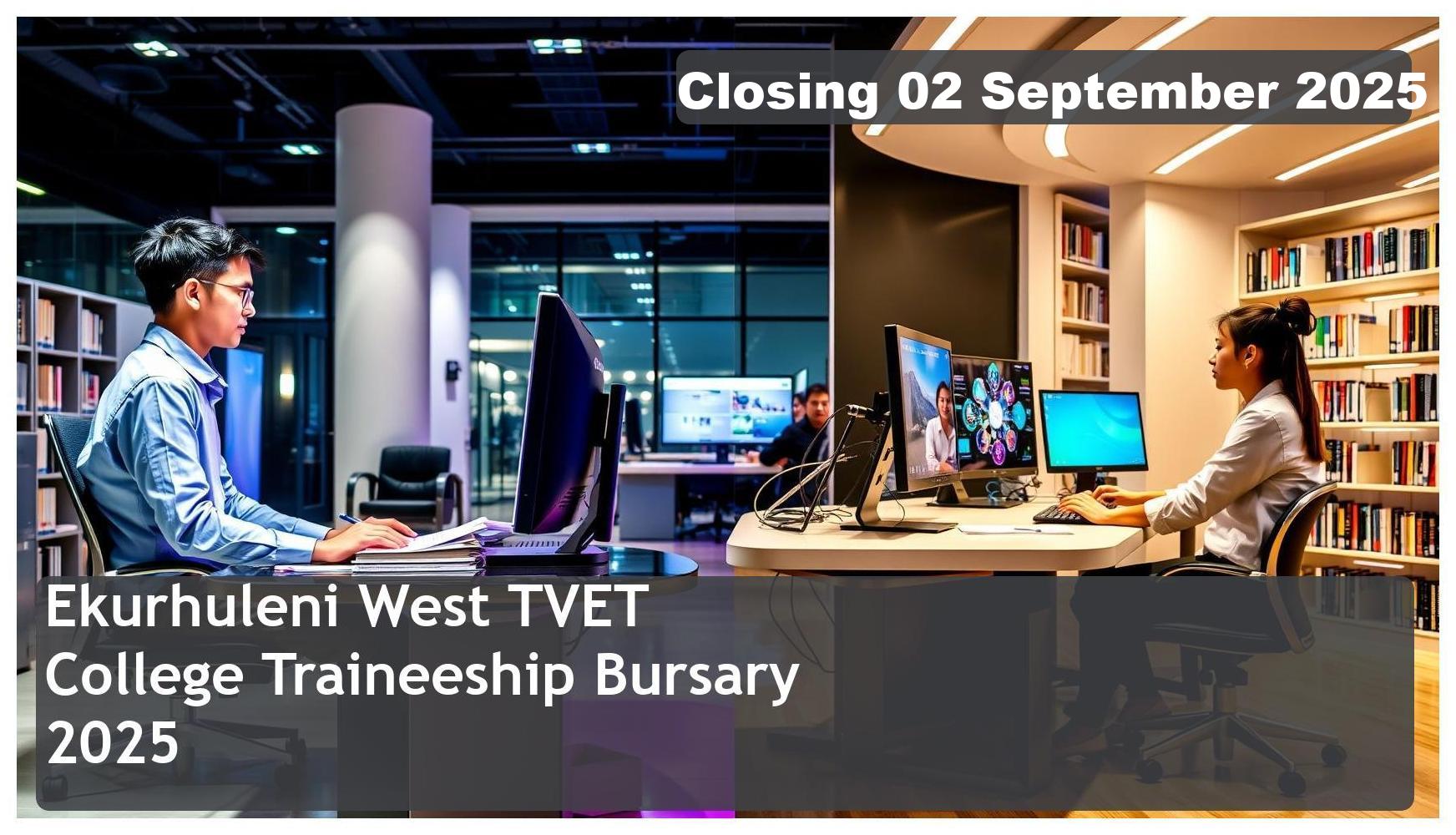 Ekurhuleni West TVET College Traineeship Bursary 2025 – Closing Date: 02 September 2025 Apply Now
