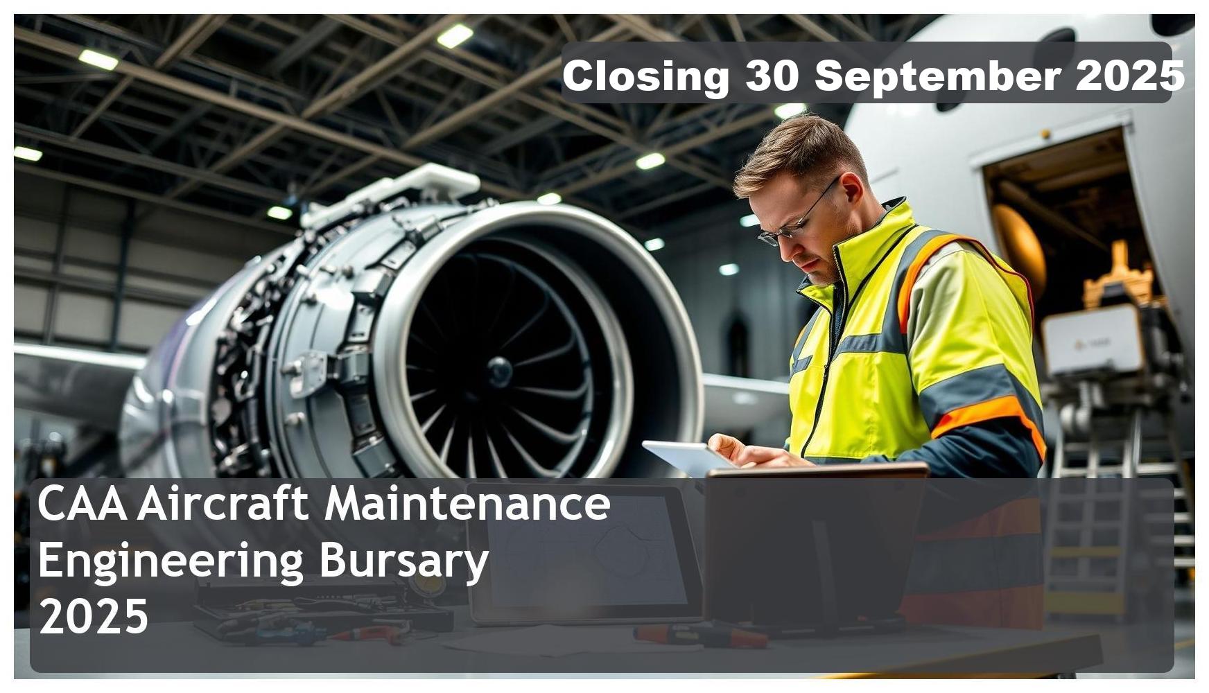 CAA Aircraft Maintenance Engineering Bursary 2025 – Closing Date: 30 September 2025 Apply Now!