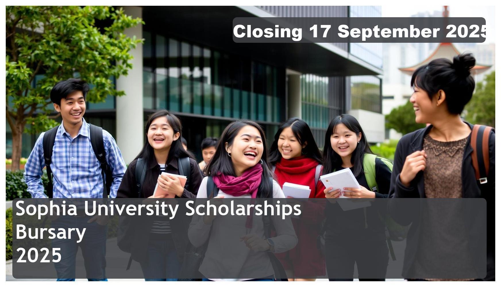 Sophia University Scholarships Bursary 2025 – Closing Date: 17 September 2025 Apply Now!