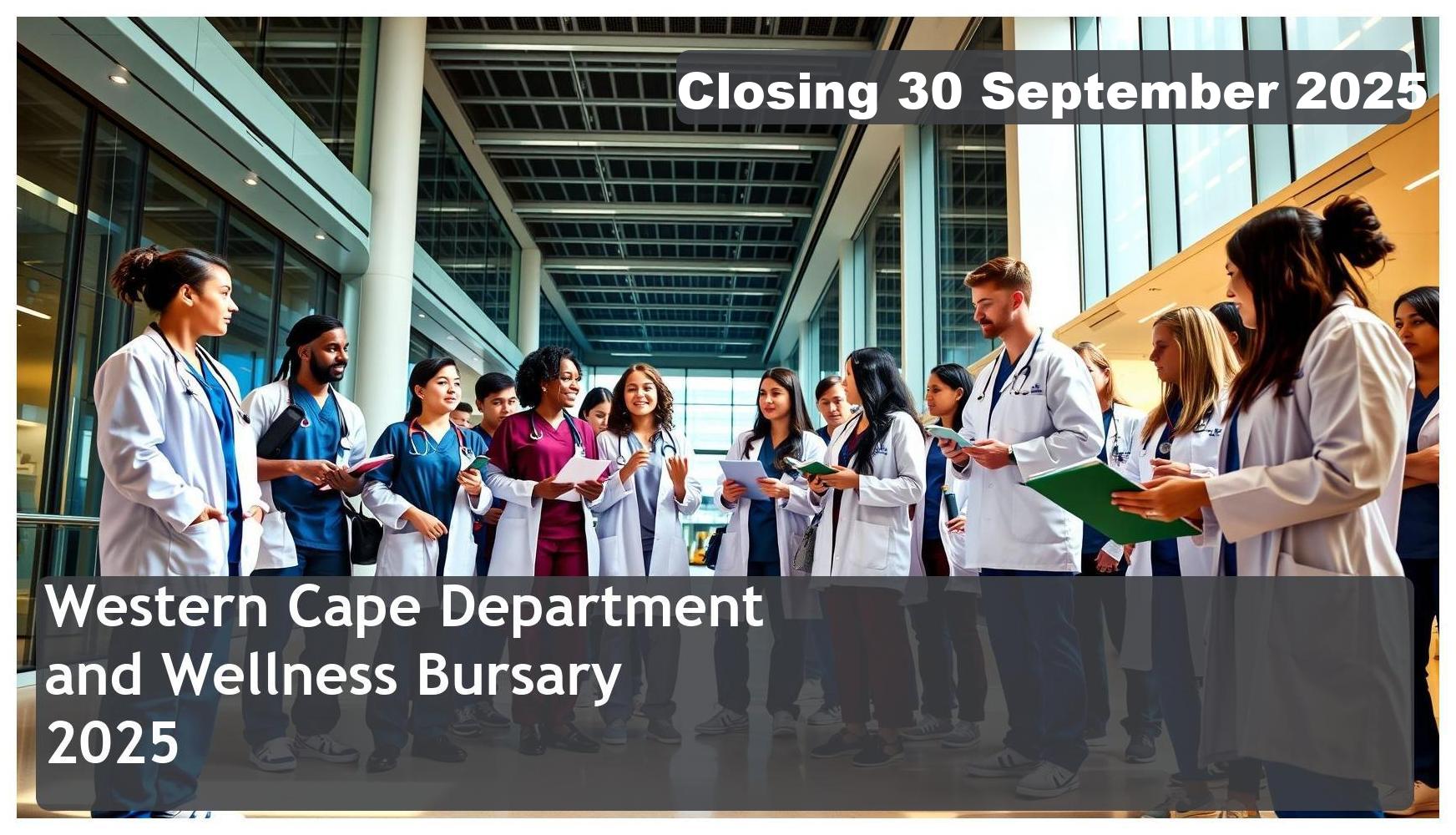 **Western Cape Department of Health and Wellness Bursary 2026 – Closing Date: 30 September 2025 Apply Now**