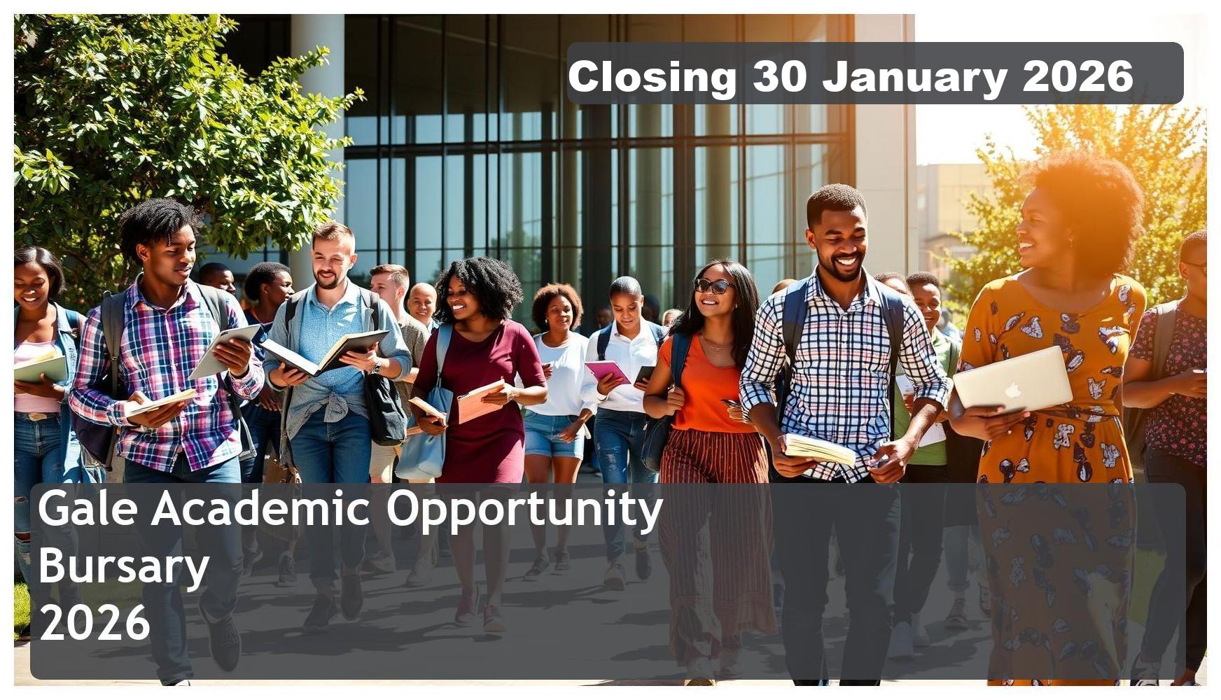 Gale Academic Opportunity Bursary 2026 – Closing Date: 30 January 2026 Apply Now!