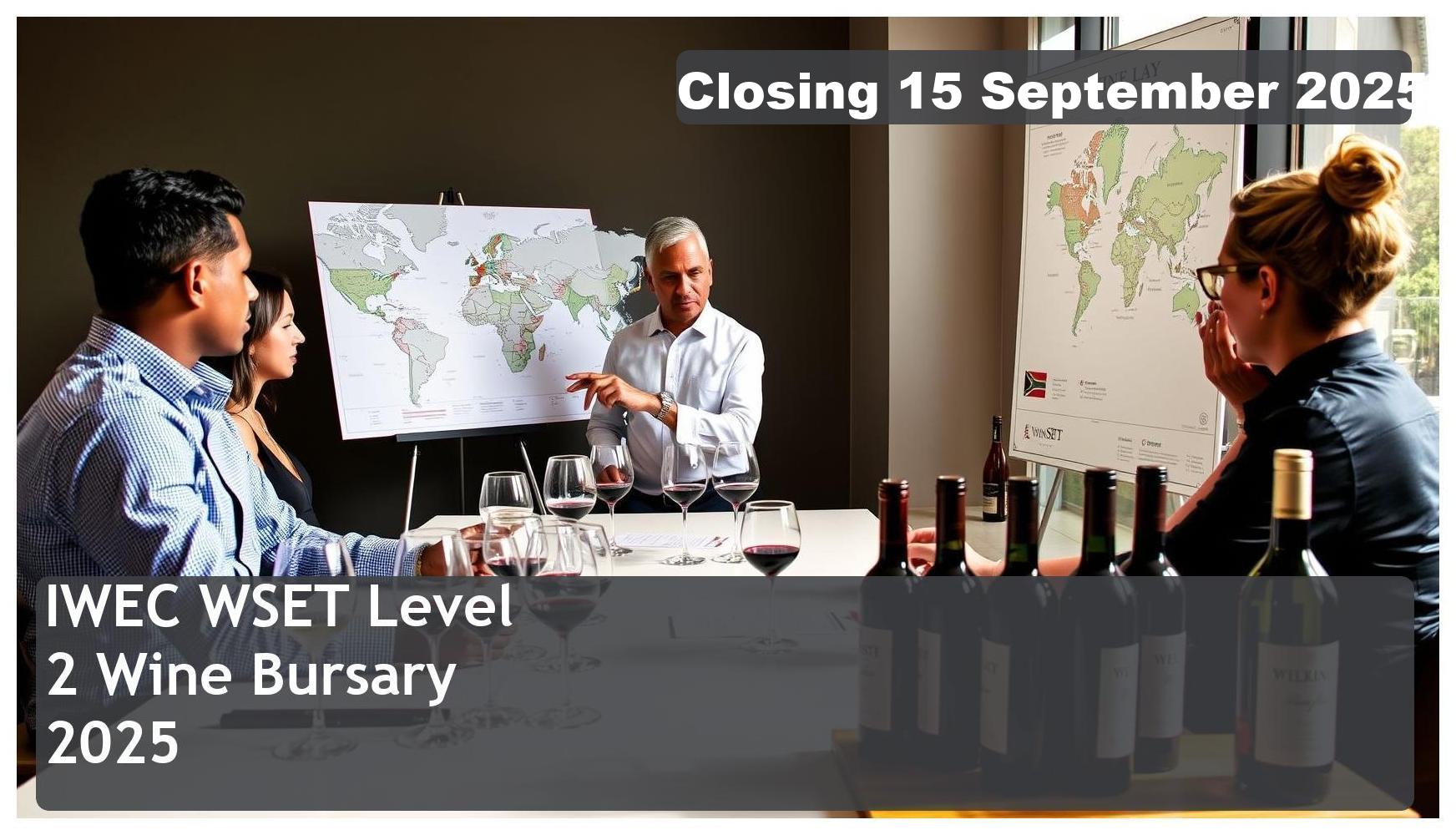 IWEC WSET Level 2 Wine Bursary 2025 – Closing Date: 15 September 2025 Apply Now!