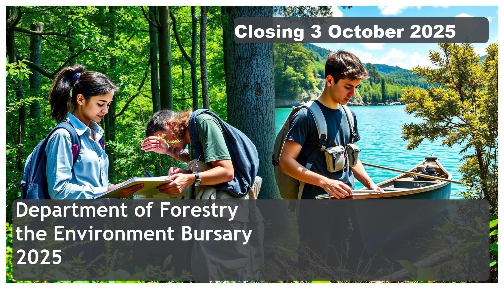 Department of Forestry, Fisheries and the Environment Bursary 2026 – Closing Date: 3 October 2025, Apply Now!