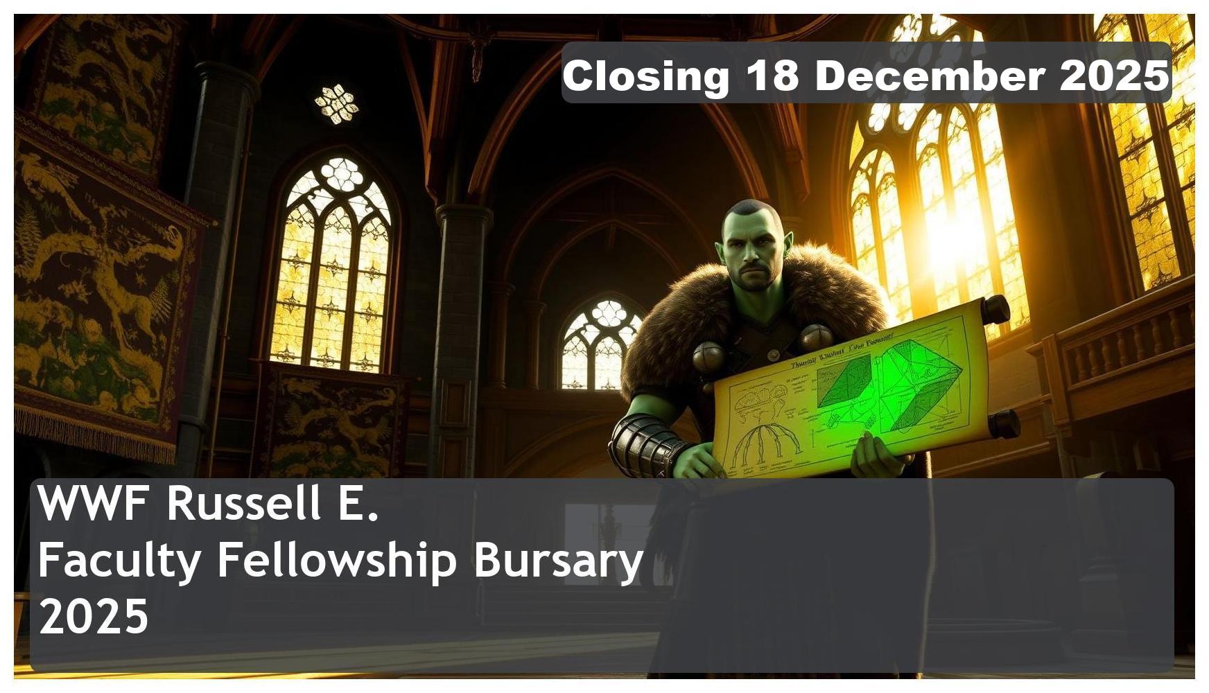 **WWF Russell E. Train EFN Faculty Fellowship Bursary 2026 – Closing Date: 18 December 2025 – Apply Now!**