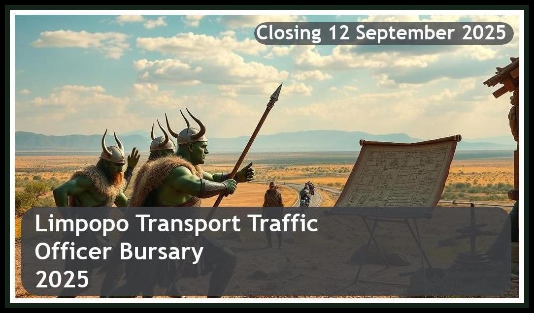 Limpopo Transport Traffic Officer Bursary 2025 – Closing Date: 12 September 2025 Apply Now