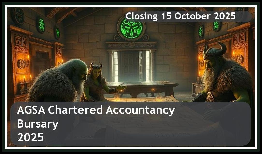 AGSA Chartered Accountancy Bursary 2026 – Closing Date: 15 October 2025 – Apply Now!