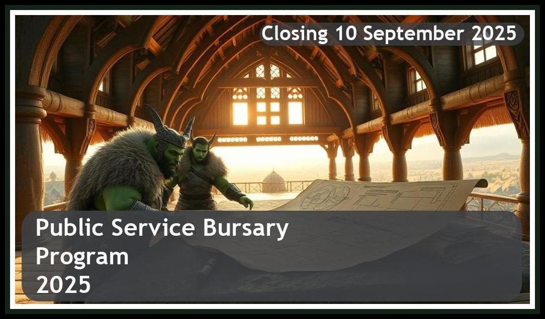 Public Service Bursary 2025 – Closing Date: 10 September 2025 Apply Now!