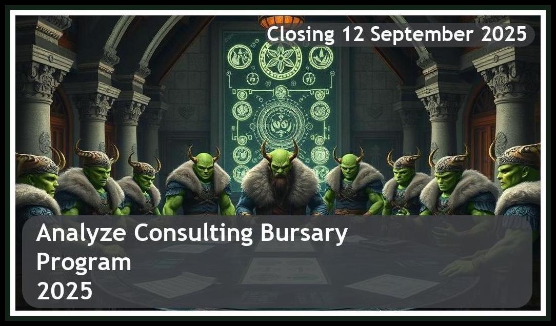 Analyze Consulting Bursary 2026 – Closing Date: 12 September 2025 Apply Now!