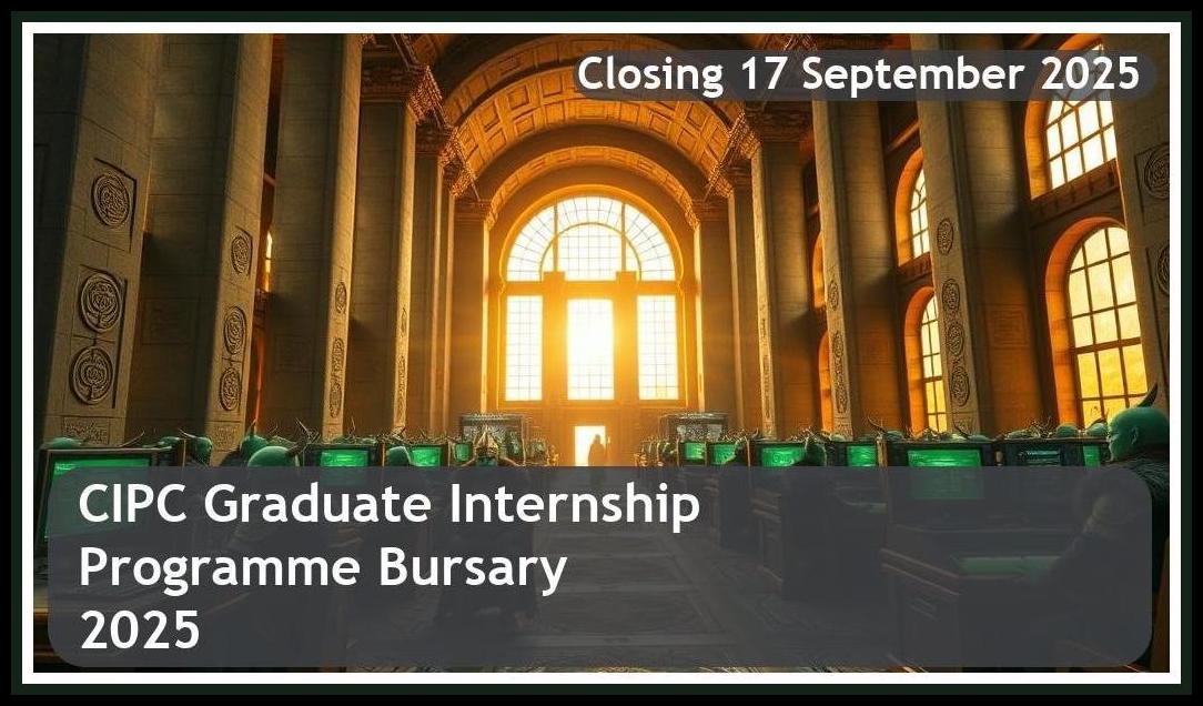 **CIPC Graduate Internship Programme Bursary 2025 – Closing Date: 17 September 2025 – Apply Now!**
