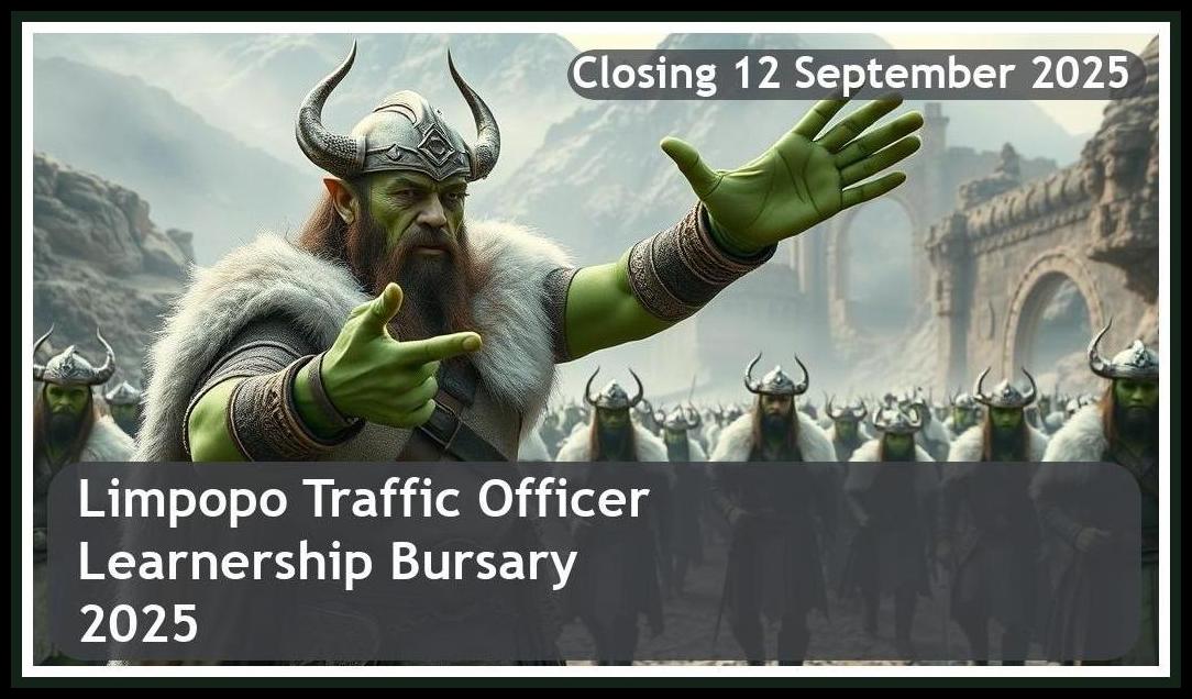 Limpopo Traffic Officer Learnership Bursary 2025 – Closing Date: 12 September 2025 – Apply Now