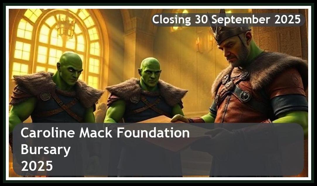 Caroline Mack Foundation Bursary 2026 – Closing Date: 30 September 2025 – Apply Now!